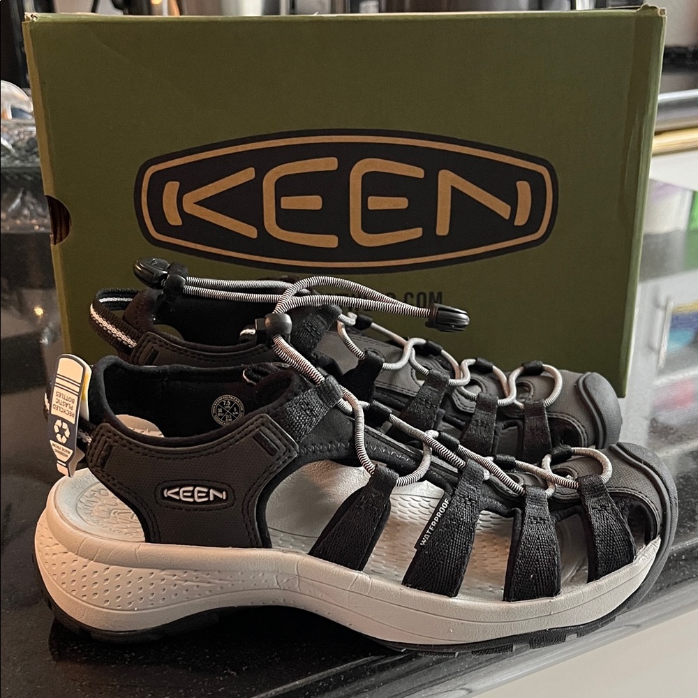 KEEN Womnas Black and Gray Sandals